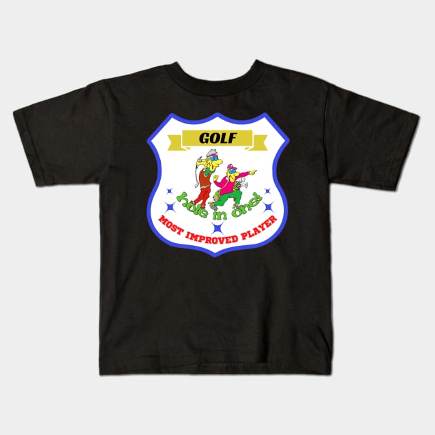 most improved player golf Kids T-Shirt by Aspectartworks